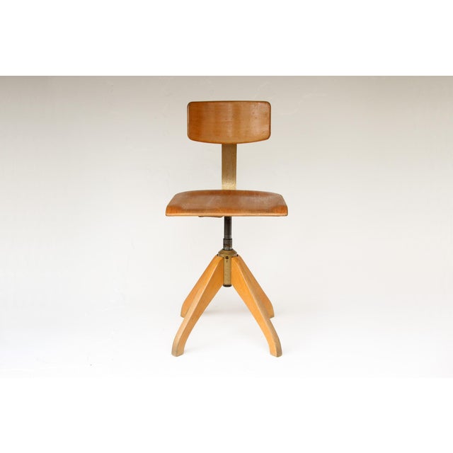 Industrial Vintage Industrial Workshop Chair by Ama Elastik, 1950s For Sale - Image 3 of 17