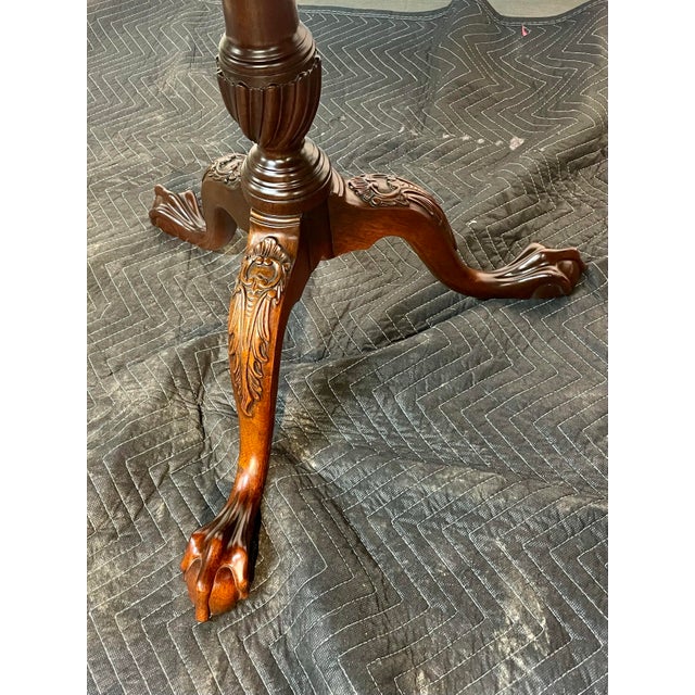 Late 20th Century L & J. G. Stickley Mahogany Pie Crust Tea Table With Flip Top For Sale - Image 11 of 18