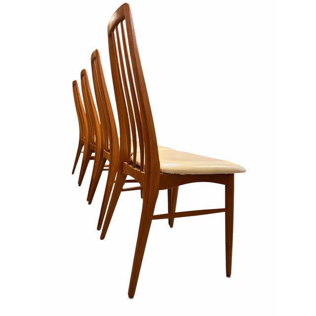1960s 1960s Danish Modern Teak "Eva" Dining Chairs by Niels Koefoed for Koefoeds Hornslet - Set of 4 For Sale - Image 5 of 7