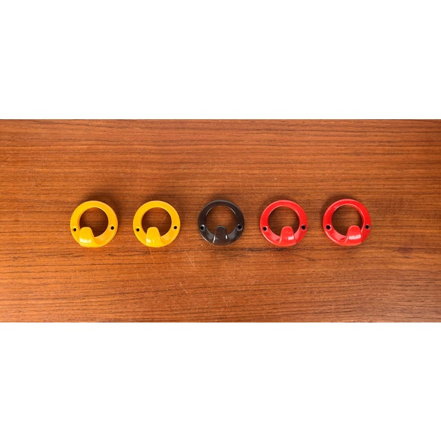 Mid-Century Modern German Space Age Metal Coat Hooks, 1960s, Set of 5 For Sale - Image 18 of 18