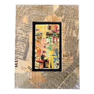 Original Contemporary Wayne Cunningham Abstract “Hands Across America “ Collage For Sale