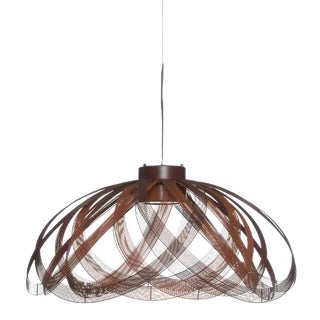 Galvanized Iron Suspension Light, Orange - A Cote by Oggetti For Sale