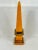 Paint Vintage Faux Marble Orange Obelisk For Sale - Image 7 of 8