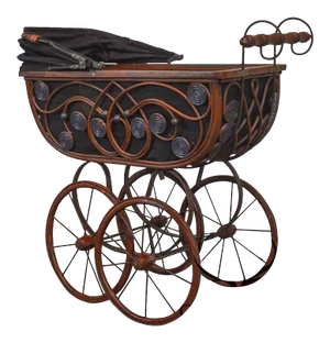 Victorian Style Doll Baby Carriage