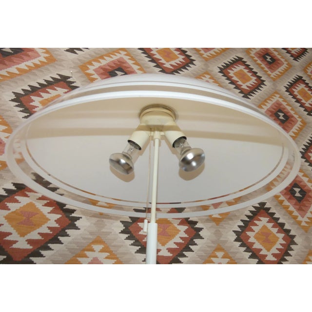 White Mushroom Shaped Floor Lamp, 1980s For Sale - Image 6 of 9