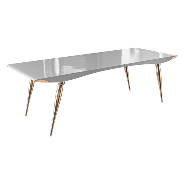 Not Yet Made - Made To Order "Vanquish" Desk With Bronze and Stainless Steel, Handmade For Sale - Image 5 of 8