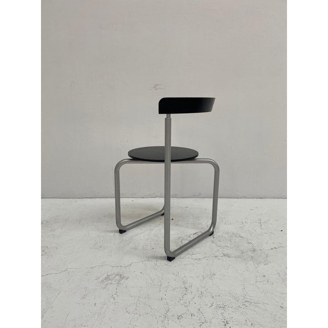 Black Plywood Dining Chairs by Erik Magnussen, Denmark, 1980s, Set of 4 For Sale - Image 8 of 14