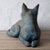 Blue Ceramic Art Cat For Sale - Image 8 of 12