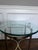 Metal Pair of Vintage LaBarge Style Brass & Glass End Tables | Neoclassical Hollywood Regency For Sale - Image 7 of 10