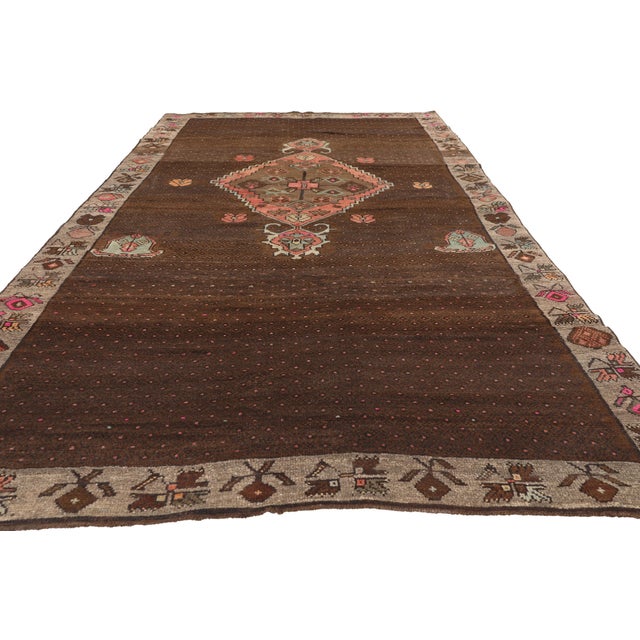 Tribal Vintage Turkish Oushak Rug, 05'01 X 10'00 For Sale - Image 3 of 10