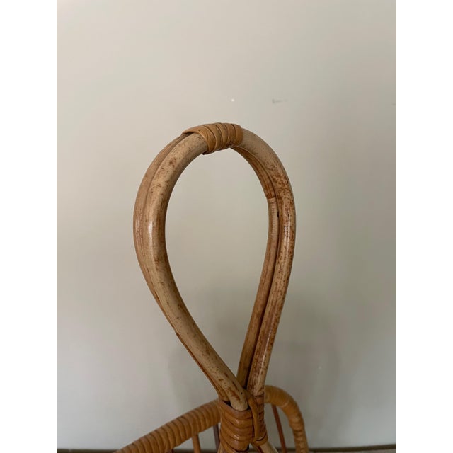 Wood Bamboo Newspaper Holder, 1960s For Sale - Image 7 of 8