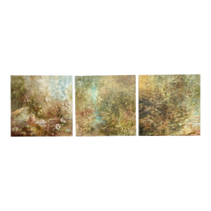 Sandra Hoffman 20th C. American Philadelphia Triptych Landscape Painting