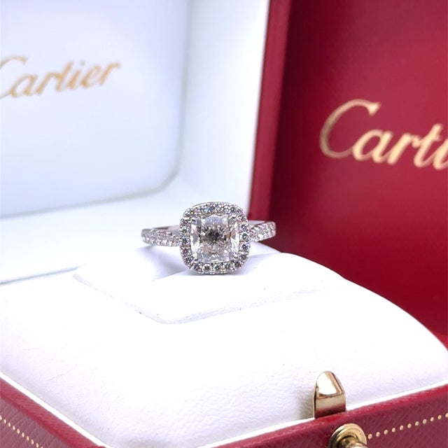 Cartier Platinum Destinée Diamond Ring 2.31ct 5.43g, Size 5.5 For Sale - Image 13 of 18