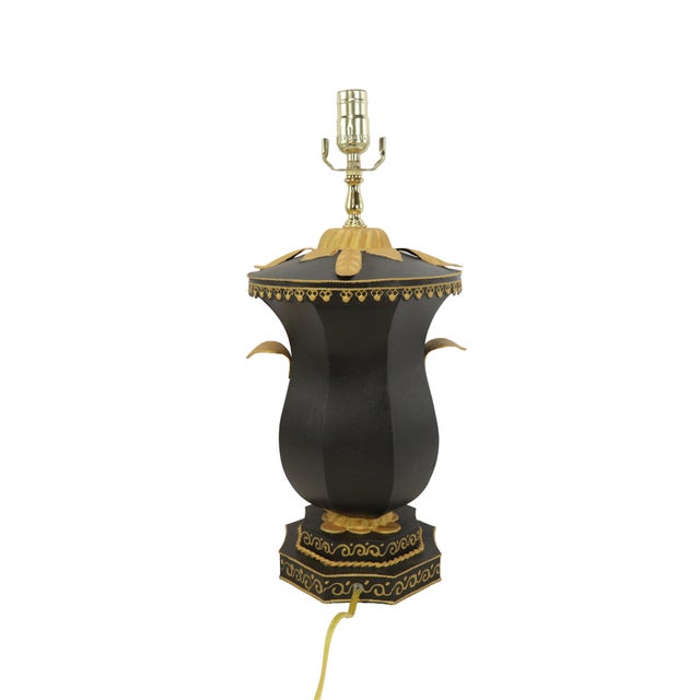 Metal Contemporary Handcrafted Wrought Iron Table Lamp in the Style of Chelsea House. For Sale - Image 7 of 10