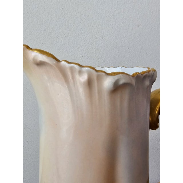 Antique French Limoges Porcelain Pitcher by T&v for Pitkin & Brooks Chicago For Sale - Image 10 of 12