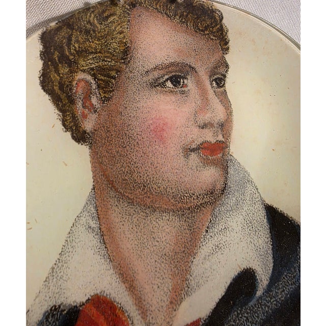 Decorative plate from the John Derian & Astier de Villatte collaboration depicting a 19th century ‘Dandy’, a gentleman of...