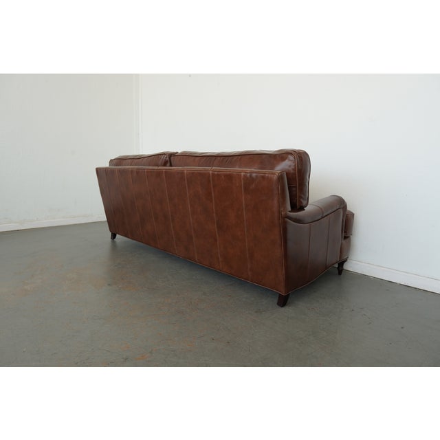 Ballard Designs Wynne Leather Sofa For Sale - Image 12 of 16