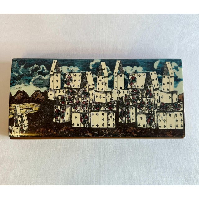Italian 20th Century Poker Card Game Set Box by Fornasetti For Sale - Image 3 of 7