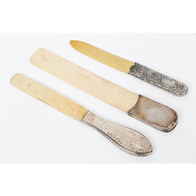 English Antique Silver and Bone English Page Turners—A Set of Three For Sale - Image 3 of 9