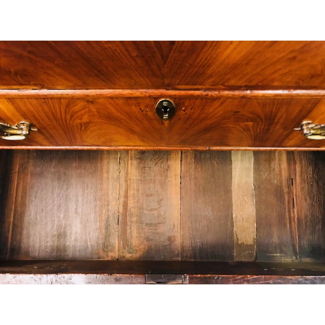 19th Century Georgian Chest of Drawers With Flame Mahogany Fronts on Stand For Sale In West Palm - Image 6 of 13