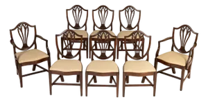 Mahogany Dining Chairs, 19th Century, Set of 8