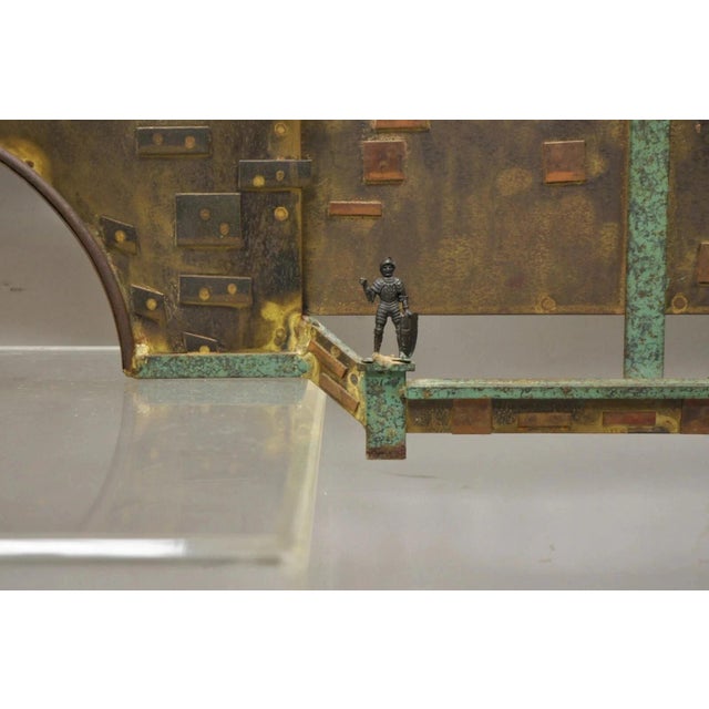 Curtis Jere Mid Century Modern Large Mixed Metal Copenhagen City Wall Sculpture For Sale - Image 11 of 12