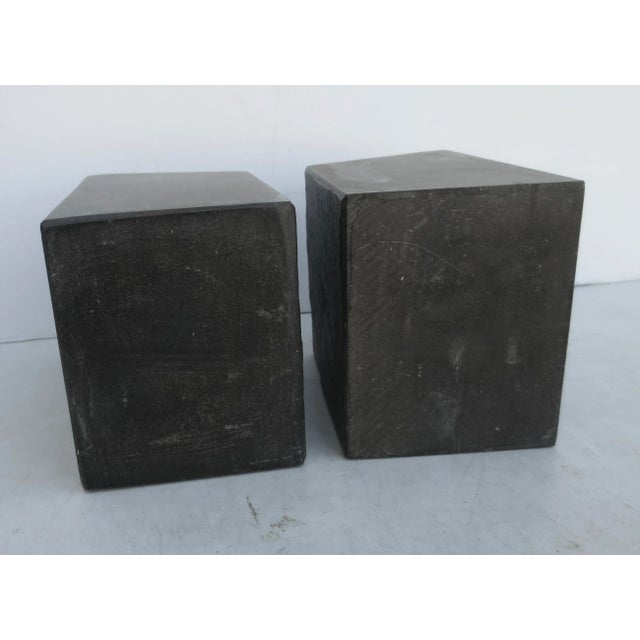 Black 1970s Mid-Century Black Granite Bookends - a Pair For Sale - Image 8 of 9