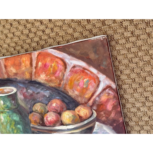 Midcentury Fruit Still Life Painting, Signed For Sale - Image 6 of 8