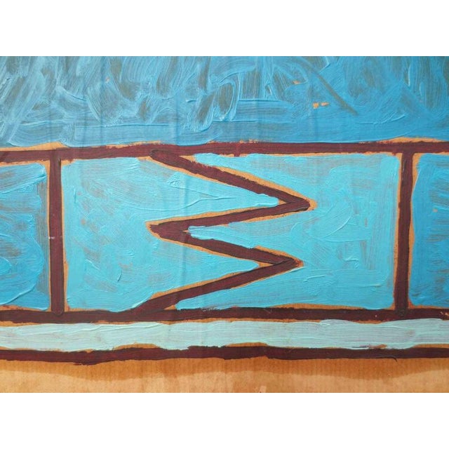 Contemporary Salvatore Travascio, Double, 1990s, Oil Painting on Paper For Sale - Image 3 of 5