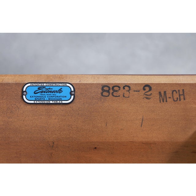 1950s Mid-Century Drop-Leaf Extension Dining Table by Extensole Corporation For Sale - Image 12 of 15