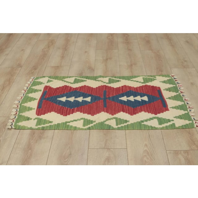Size: 2 x 3.4 ft ( 63 x 102 cm) 24 x 40 inches Color: Organic Natural Dye ( Green,Cream,Blue,Red ) Material: 100% Hand...