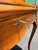 Brass 1970s French Louis XV Style Burl Wood Cylinder Roll Top Writing Desk With Brass Gallery and Ormolu Mounts For Sale - Image 8 of 12