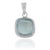 Not Yet Made - Made To Order Minimalist Cushion Cut 4.96 Ct Aquamarine Bezel Set Solitaire Pendant in 925 Silver For Sale - Image 5 of 12