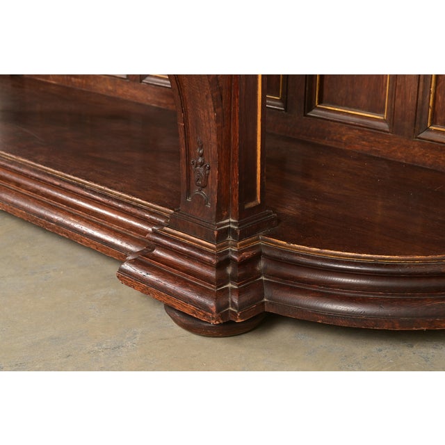 R. J. Horner Renaissance Revival Ornate Carved Oak Sideboard or Bar Cabinet, Circa 1880s For Sale - Image 11 of 17