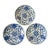 19th Century Daoguang Era Chinese Blue & White Floral Porcelain Plates – Set of 3 For Sale
