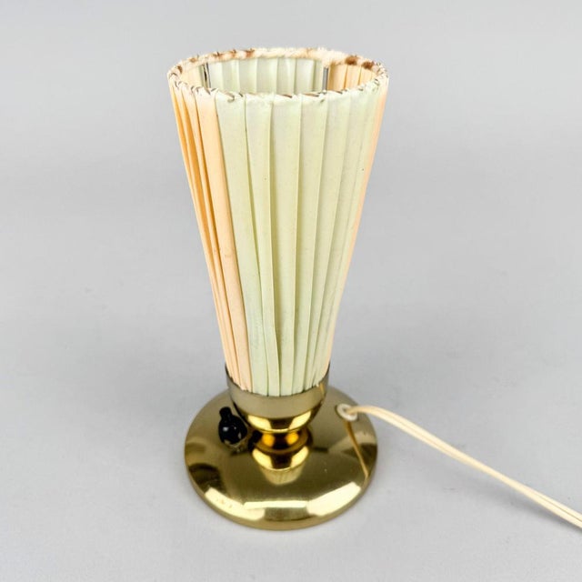 Mid-Century Brass Table Lamp by Rausendorf Bautzen, Germany, 1960s For Sale - Image 4 of 12