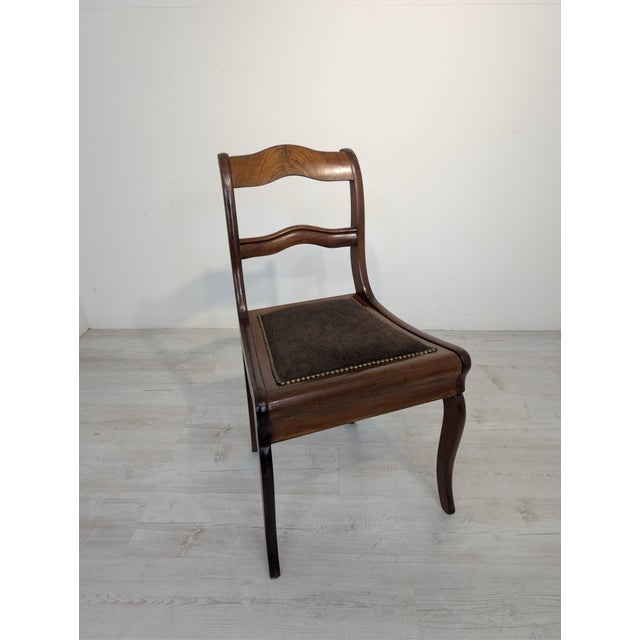 Biedermeier Walnut Chair, 1940s For Sale - Image 12 of 12