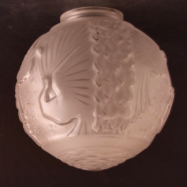 Large French Art Deco Pendant Light from Muller Frères, 1920s For Sale - Image 10 of 14