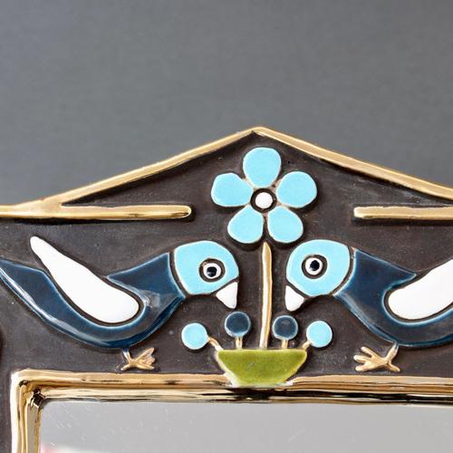 Vintage Ceramic Wall Mirror by Mithé Espelt, 1970s For Sale - Image 15 of 18