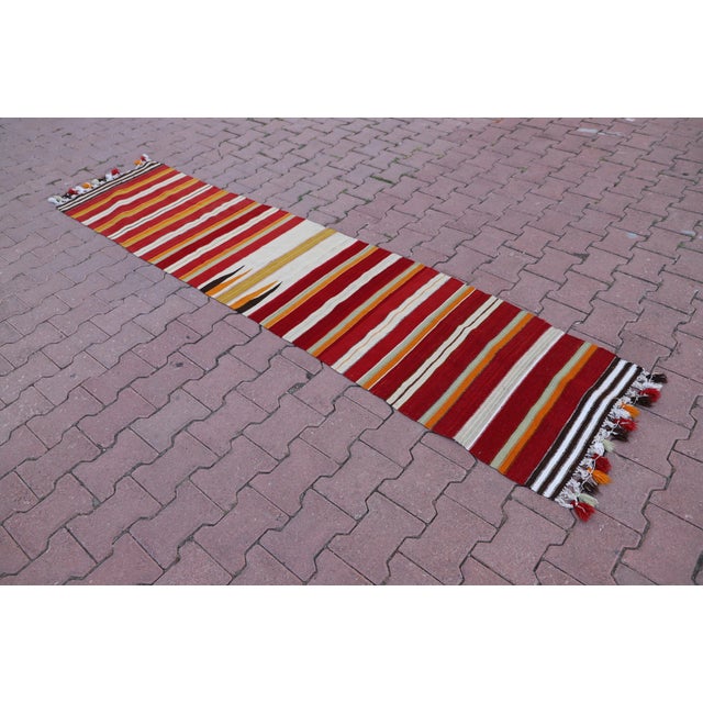 Size: 6 x 9.6 ft - 64 x 270 cm - 25 x 106 inches Color: Organic Natural Dye ( Red,Orange,Black,Cream ) Material: 100% Hand...