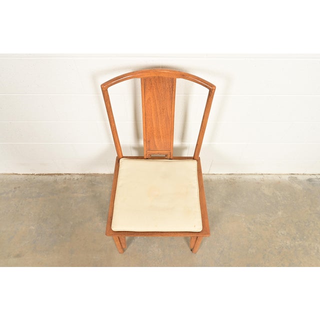 1960s Michael Taylor for Baker Furniture Far East Collection Carved Walnut Side Chair, 1960s For Sale - Image 5 of 12