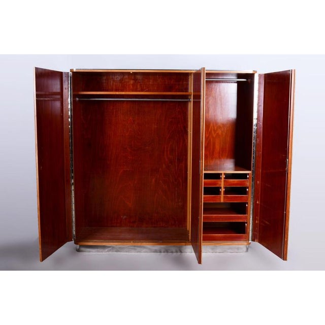 Bauhaus Bauhaus Wardrobe in Chrome-Plated Steel attributed to Vichr a Spol, Czech, 1930s For Sale - Image 3 of 18