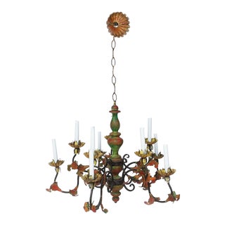 Tole Chandelier - Autumn Colors For Sale