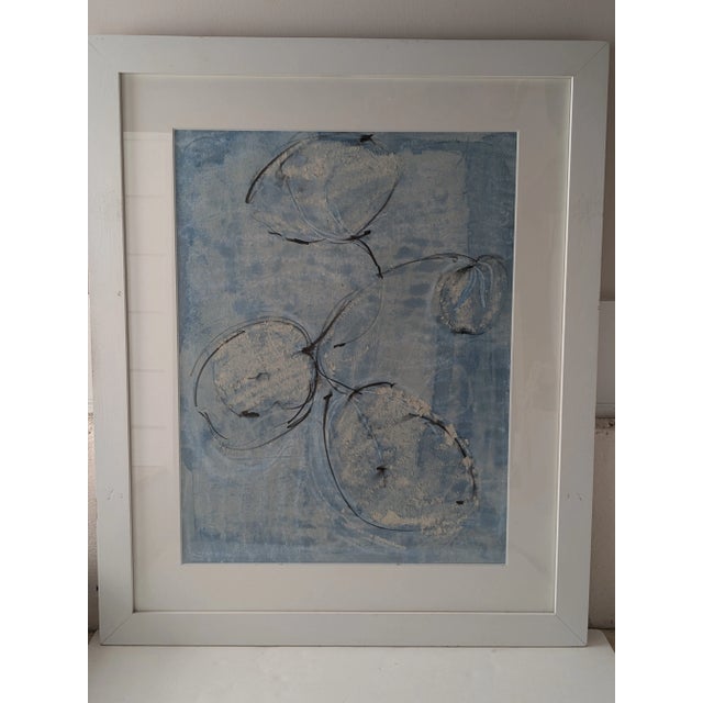 Contemporary Signed and Framed Robert McCurdy Large Mixed Media Painting From Saks For Sale - Image 3 of 9