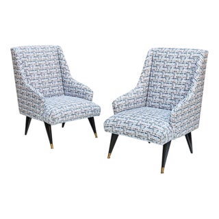 Mid-Century Italian Armchairs, 1950s, Set of 2 For Sale