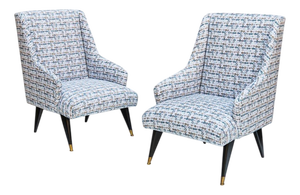 Mid-Century Italian Armchairs, 1950s, Set of 2