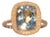 Praisiolite and Natural Diamond Halo Ring in Yellow Gold For Sale