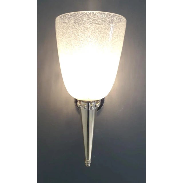 Mid 20th Century Torch Sconces by Barovier E Toso - a Pair For Sale - Image 9 of 11