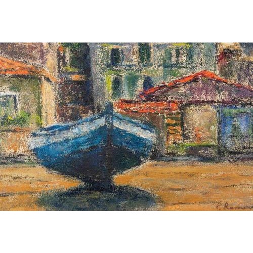 Oil on canvas realized by Pino Romanò (1934) in 1990s. Hand signed. Titled on rear. Very good condition. This piece is...