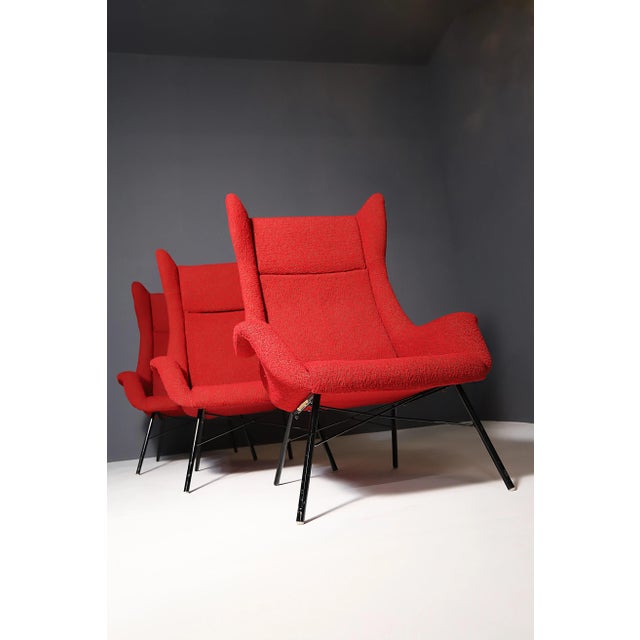 Metal Wingback Armchairs by Navrátil & Sépová for Thonet, Czechoslovakia, 1960s For Sale - Image 7 of 10